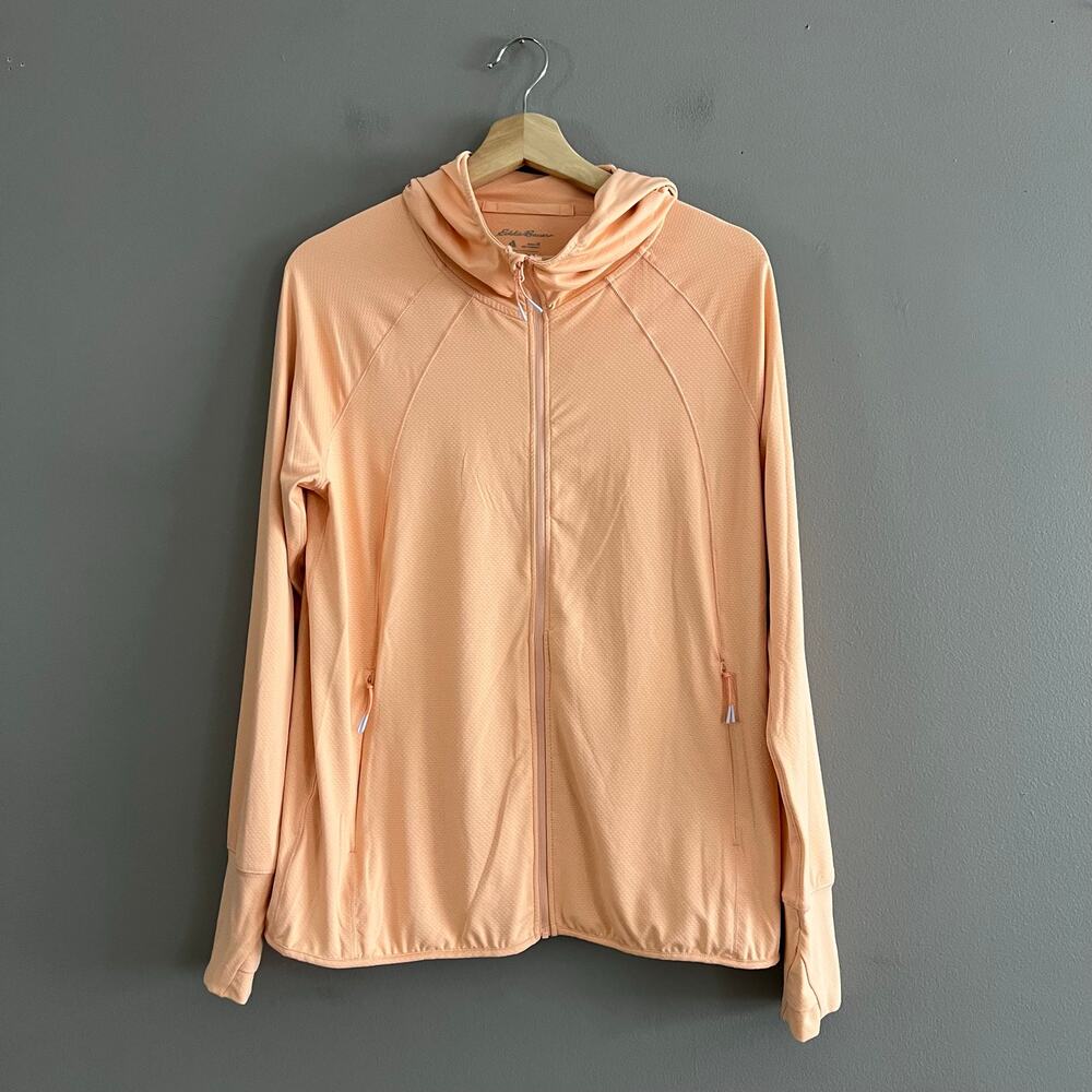 Eddie Bauer First Ascent FreeShade Full-Zip Hoodie Peach Medium